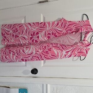 Susan Graver Pink and White Floral Dress